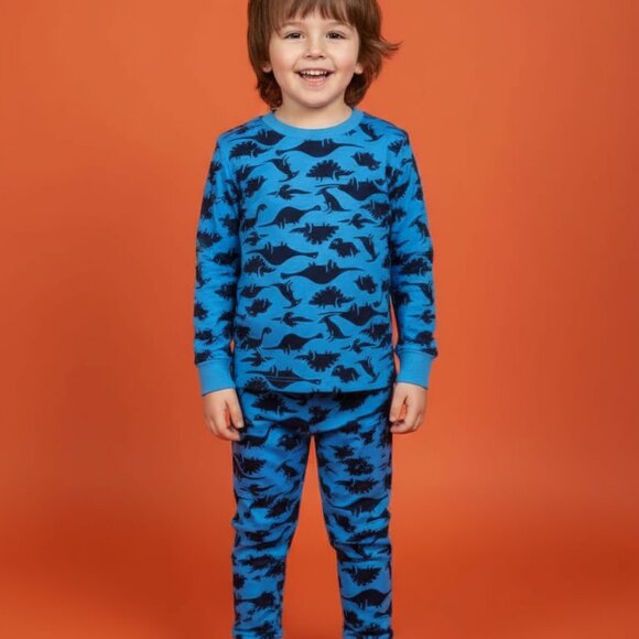 Blue Dinosaur Kids Pajama Bottom - Picture 2 of 4